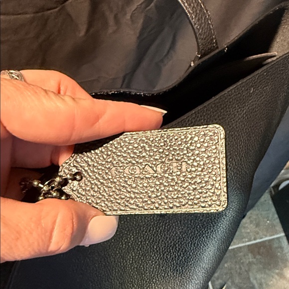 Coach Black Pebbled Leather Tote - Picture 8 of 8